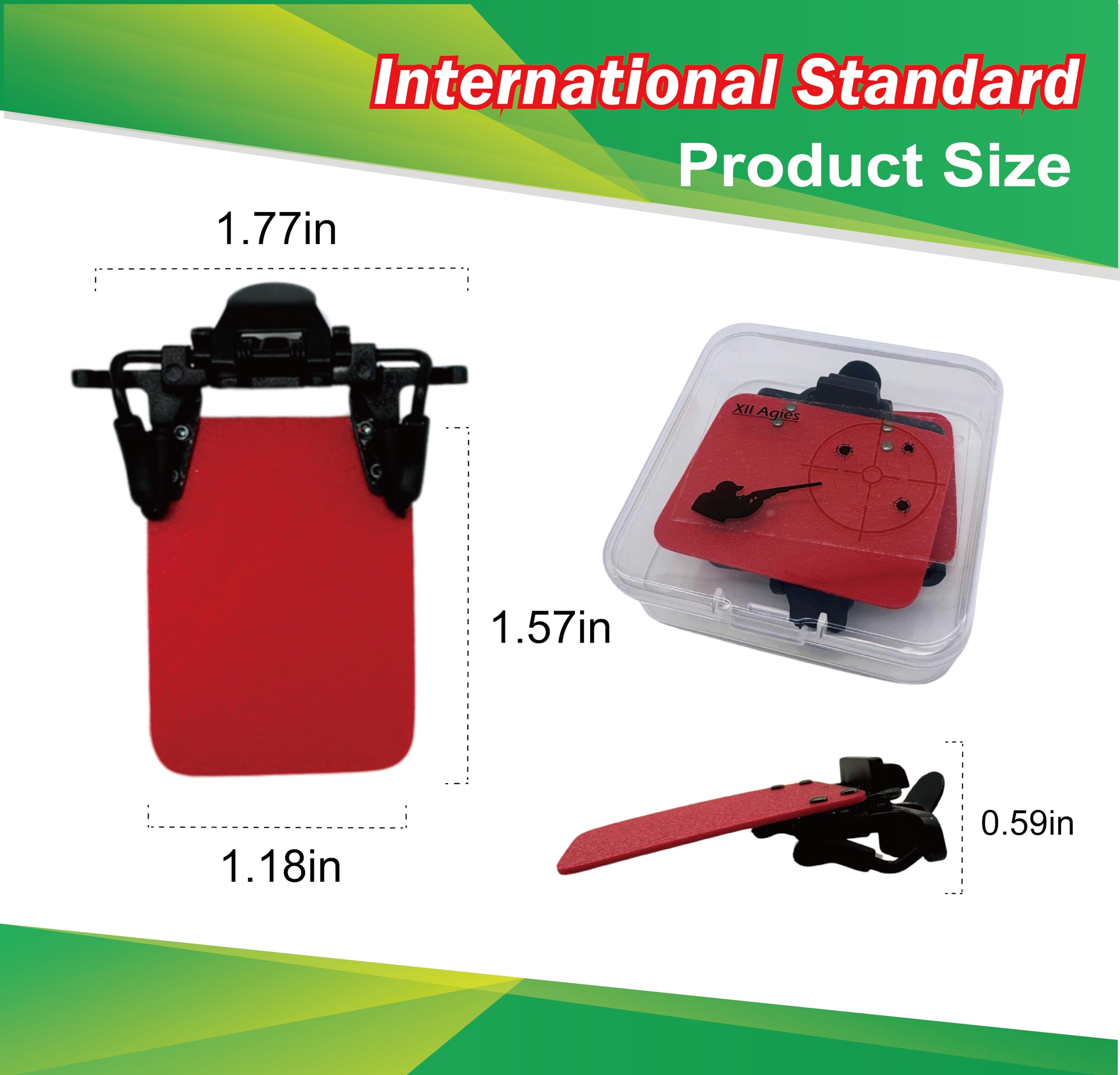 XII WY 2 Packs International Standard Shooting Glasses Patch Eye Blinders for Glasses Occluder Clip on Eye Mask Archery Aim Assistance Red - Image 2