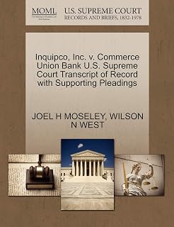 Inquipco, Inc. v. Commerce Union Bank U.S. Supreme Court Transcript of Record with Supporting Pleadings