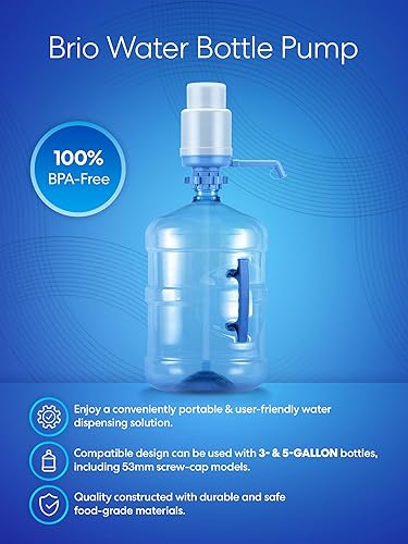 Miniatura 2 de Brio Bomba de agua potable manual universal Plata,Negro -,Verde,Naranja,Rojo/Negro