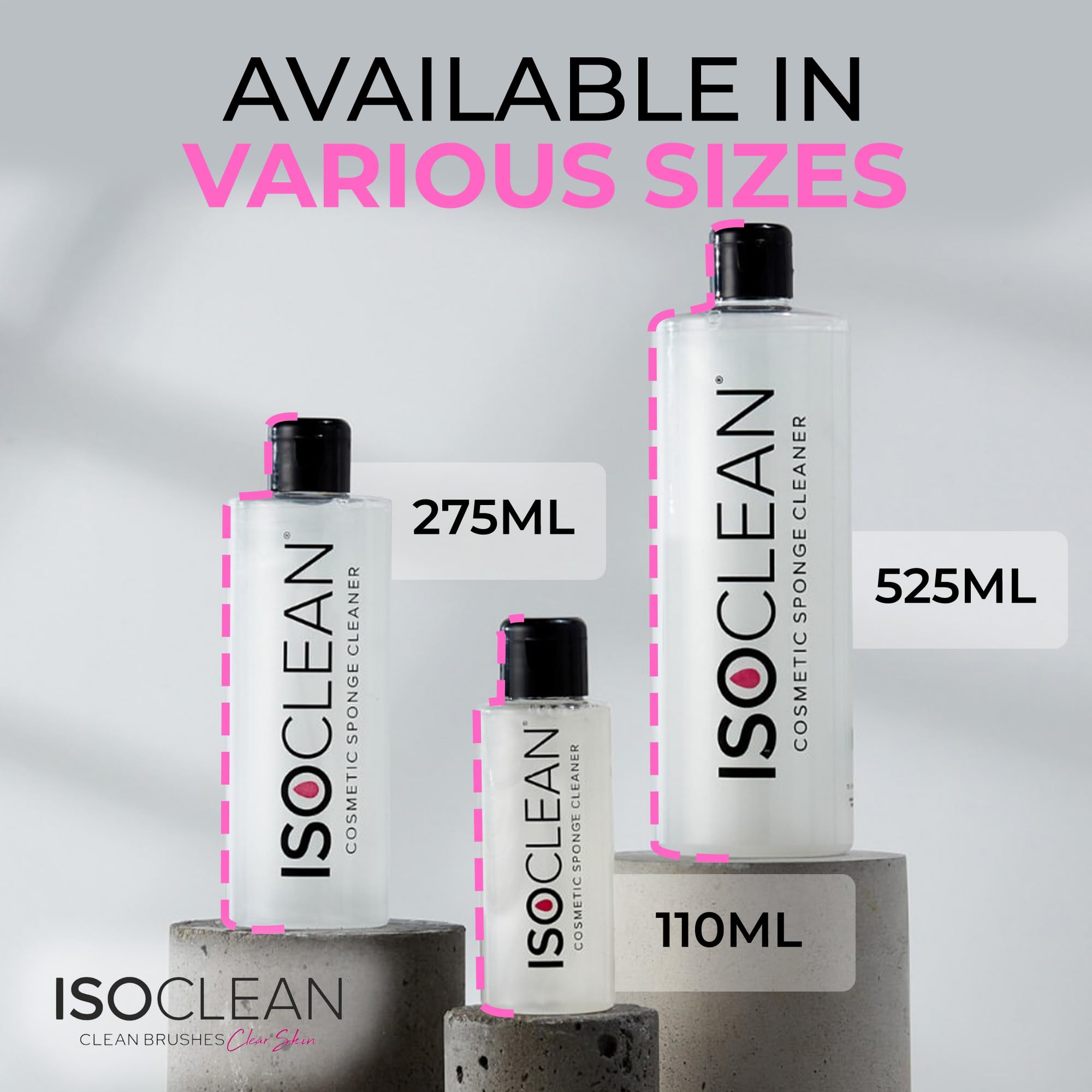 ISOCLEAN Detergente per spugne cosmetiche - Rimuove il trucco da spugne e applicatori - Lava e igienizza - Vegano - 275ml