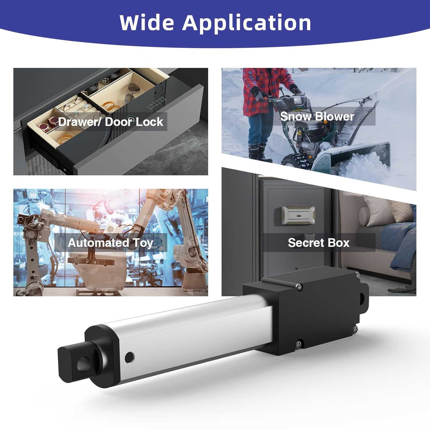 3 Inch 28lbs Mini Stroke 12V Electric Linear Actuator 4mm/sec Linear Motion Actuator with Brackets for Cabinets, Robotics, Home Automation, Window Opener(120N, 75mm)