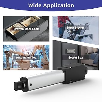 5 Inch 28lbs Mini Stroke 12V Electric Linear Actuator 4mm/sec Linear Motion Actuator with Brackets for Cabinets, Robotics, Home Automation, Window Opener(120N, 125mm)