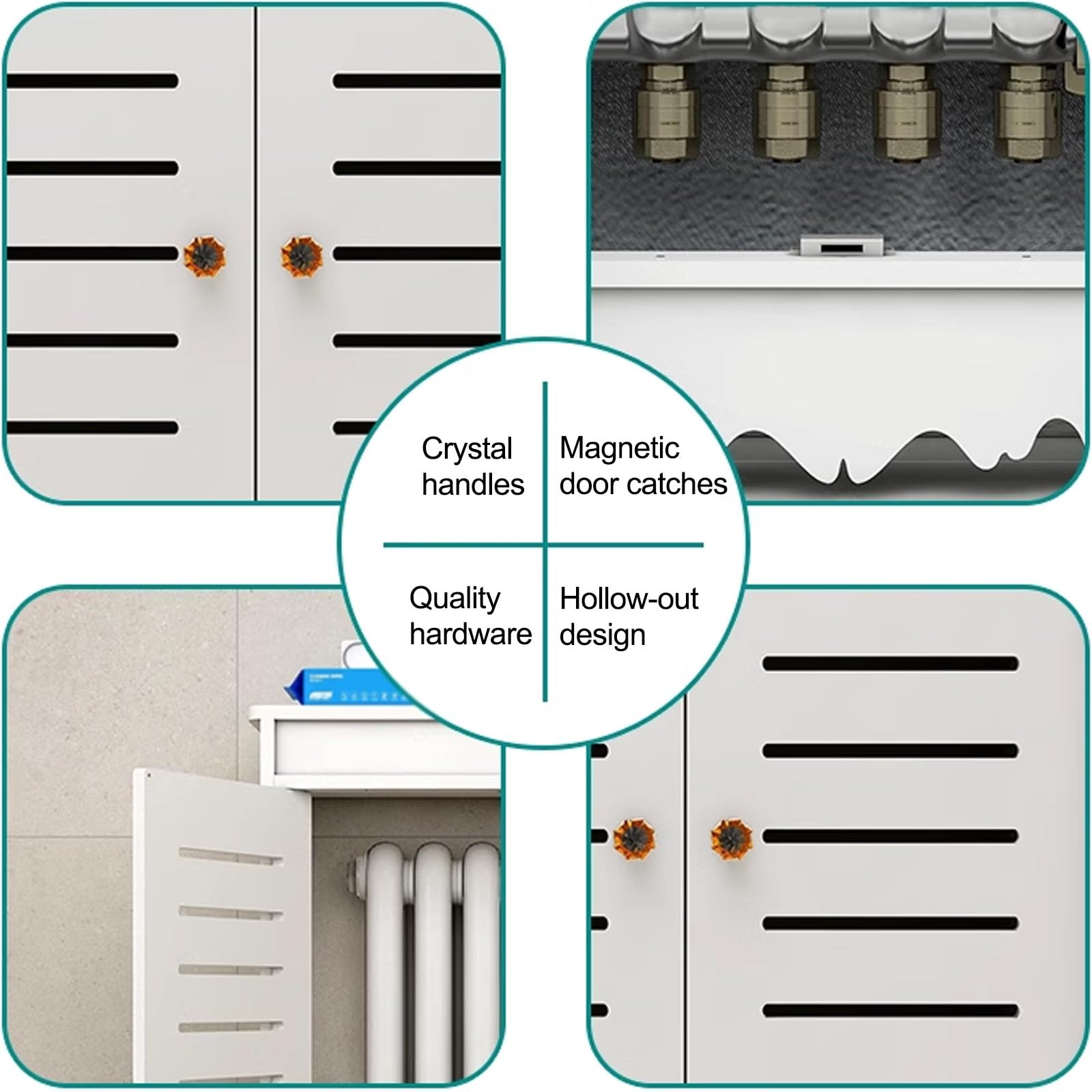 Generico Mobiletto copritermosifone per la casa, Organizer Decorativo per Il Riscaldamento, Facile da Montare per Bagno e Soggiorno, 50x70x20 cm (19,7x27,6x7,9 Pollici)