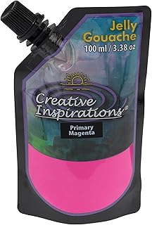 Creative Inspirations Jelly Gouache - Primary Magenta 100 mL - Unique & Vibrant Jelly Gouache Paint for Artists, Beginners, Painting Parties and More