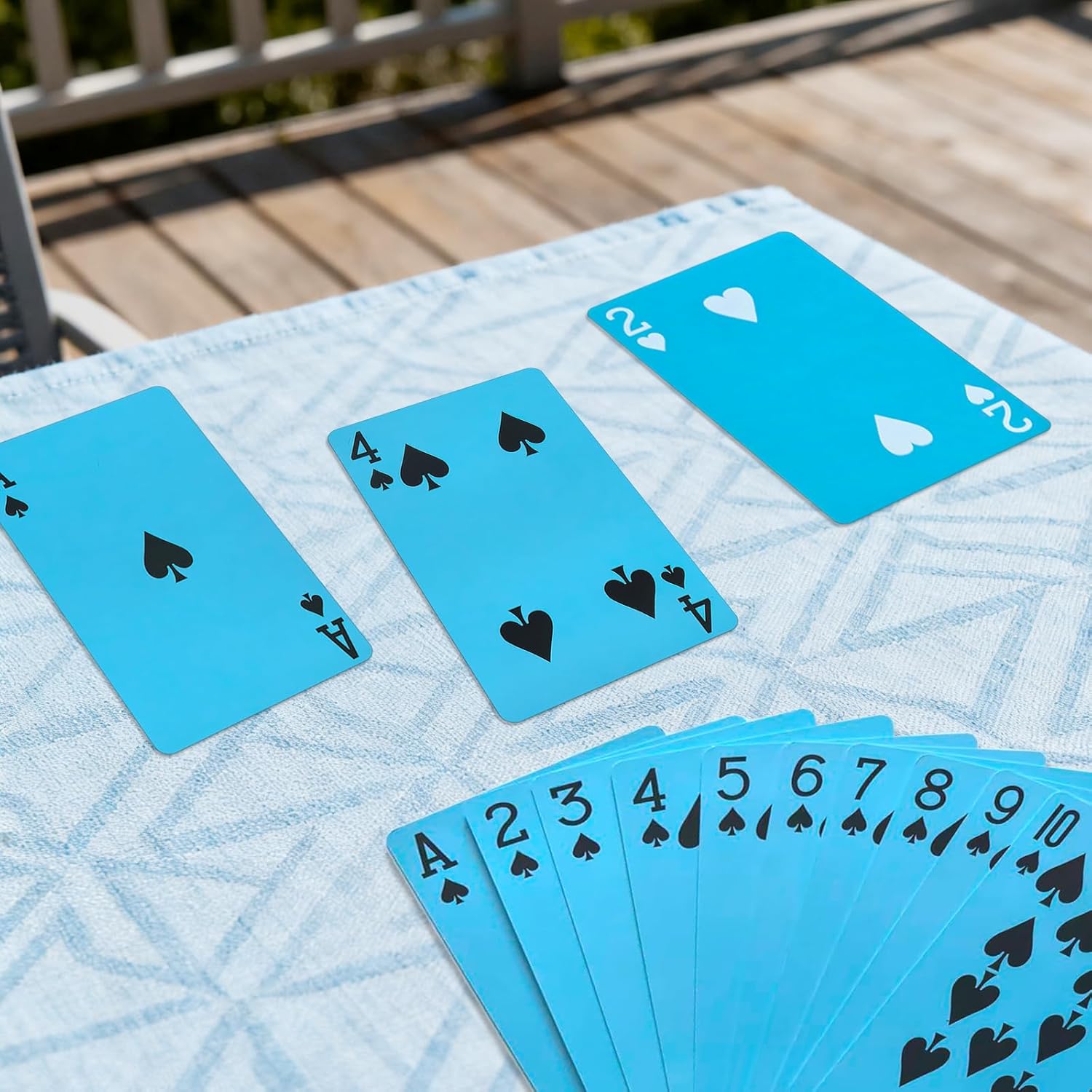 2 Decks Blue Playing Cards, Blue Deck of Cards, Easy to Shuffle, Paper Poker, Party Supplies, Gift Idea