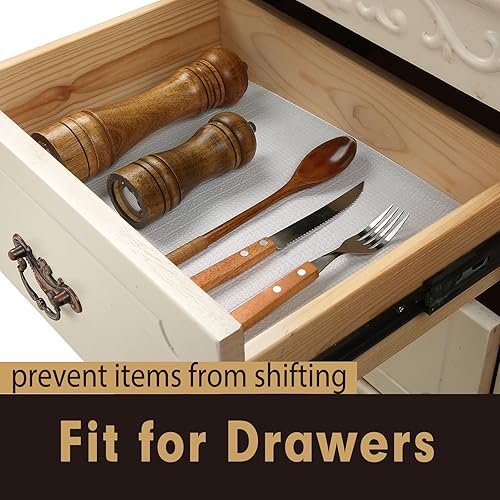 Miniatura 3 de Revestimiento para cajones y estantes, de 12 x 10 pies, no adhesivo, resistente al agua, fácil de limpiar y recortar, revestimientos de superficie