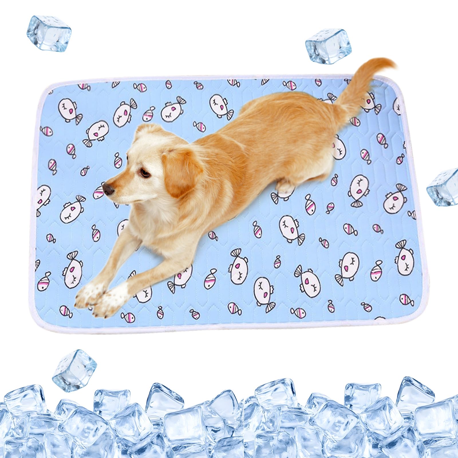 Tapis rafraîchissant pour chien contre la canicule matelas lavable sans gel XL