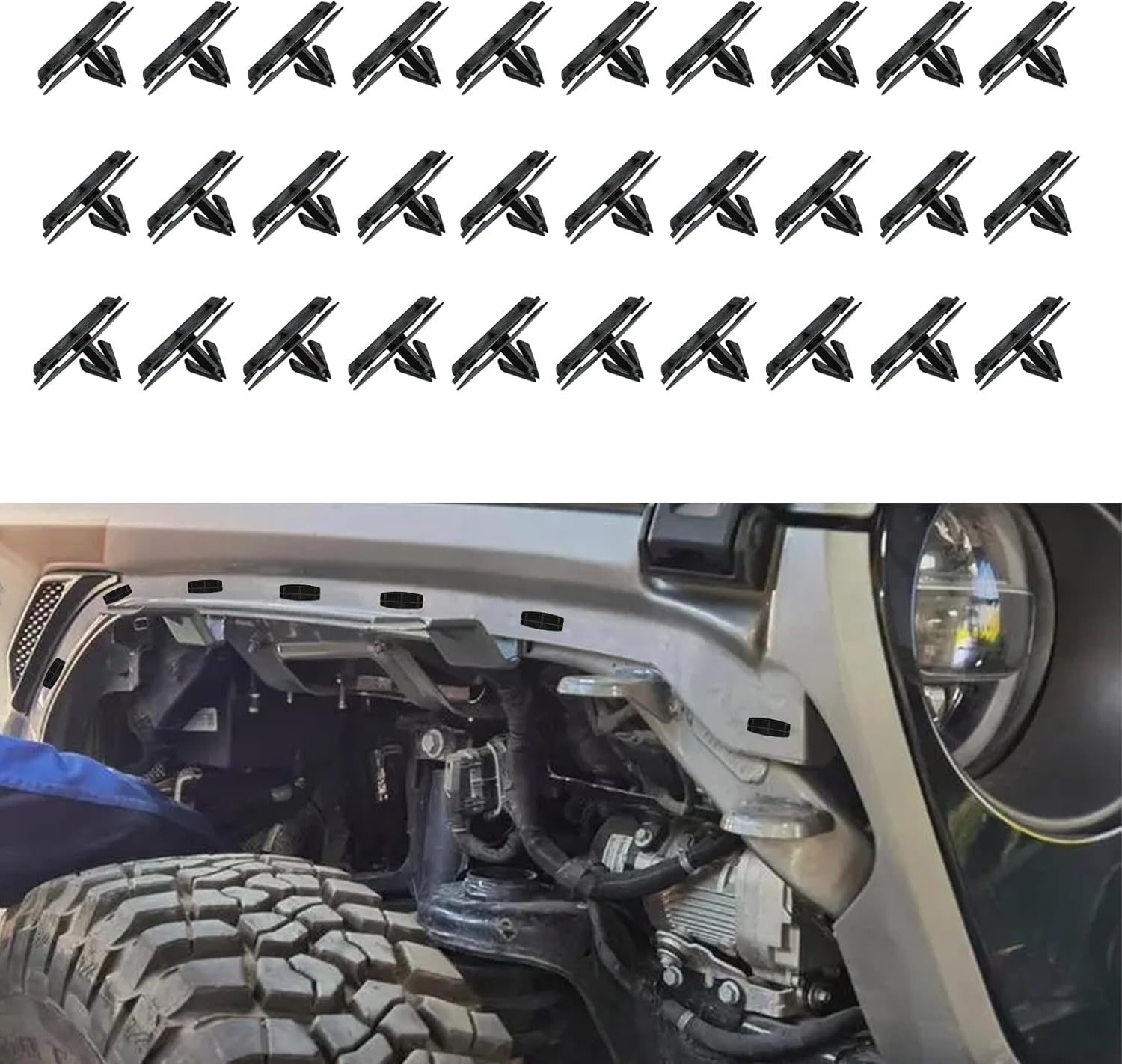 HAOBO 30PCS Fender Flare & Rocker Moulding Clip, Bumper