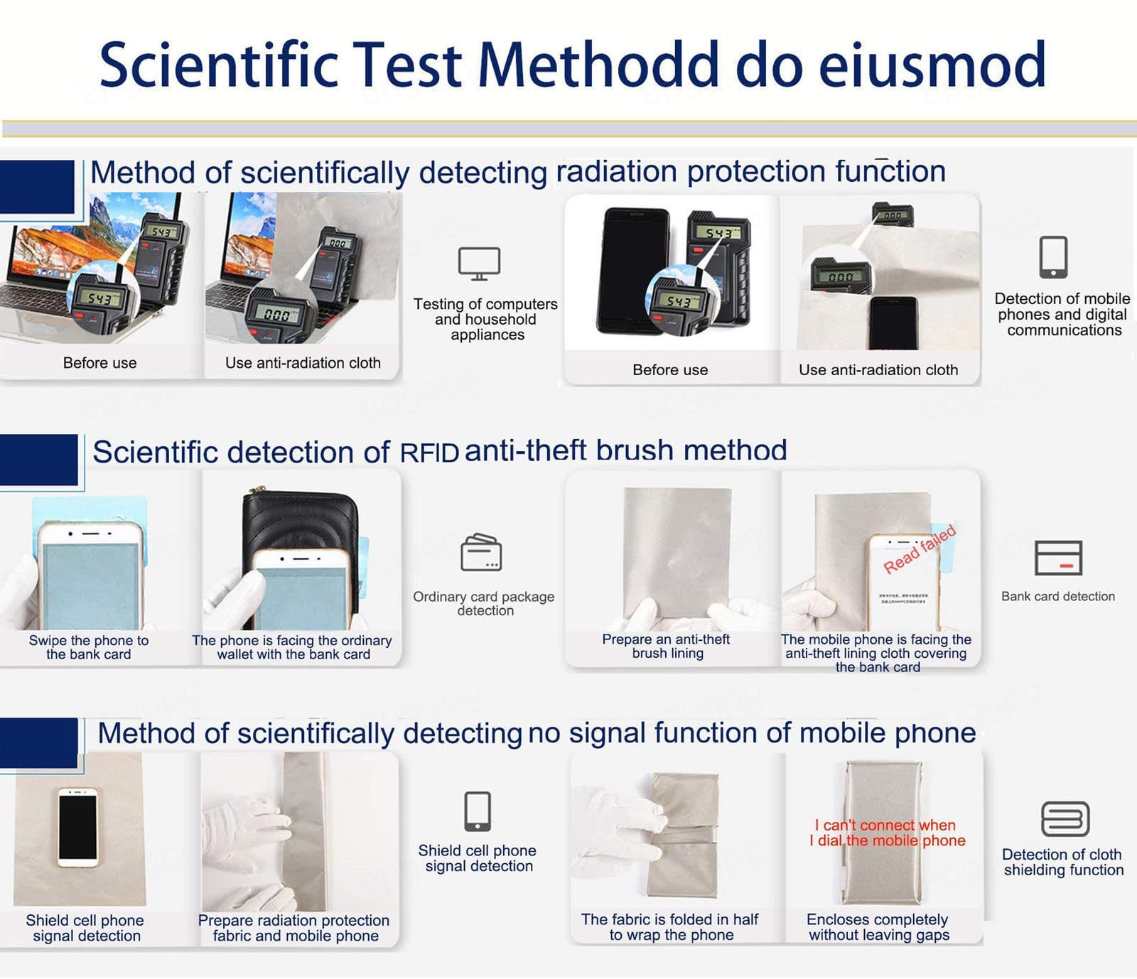 Grado Militare Tessuto Schermante RFID EMI Anti Radiazioni di Faraday Blocca i Segnali Elettromagnetici per Conduttivo Pastiglie, EMI, Wi-Fi, Telefono Cellulare,silver-9m