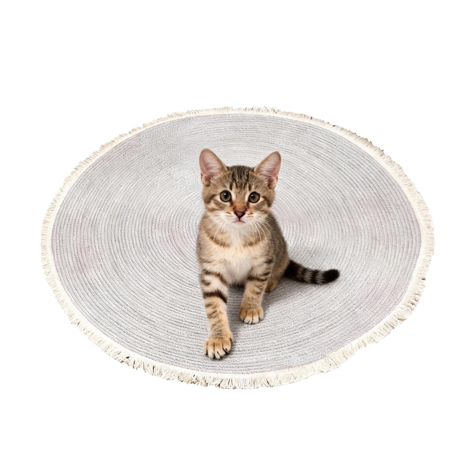 Kratzmatte Für Katzen,Runder Baumwollseil-Teppich | Waschbare