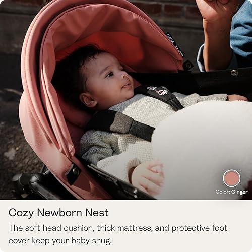 Miniatura 8 de Stokke YOYO 0+ Paquete para recién nacido, Air France Blue, incluye colchón, toldo extensible y arnés de cinco puntos, requiere marco YOYO3