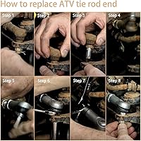 Vista 6 de Kit de extremo de barra de acoplamiento, compatible con Honda Foreman 400/450 / 500 1997-2017, Honda Foreman Rubicon 500 2001-2017, dos