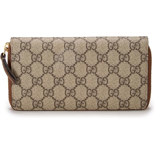 Gucci, Pre-loved Original GG Canvas Zip Around Wallet, Brown