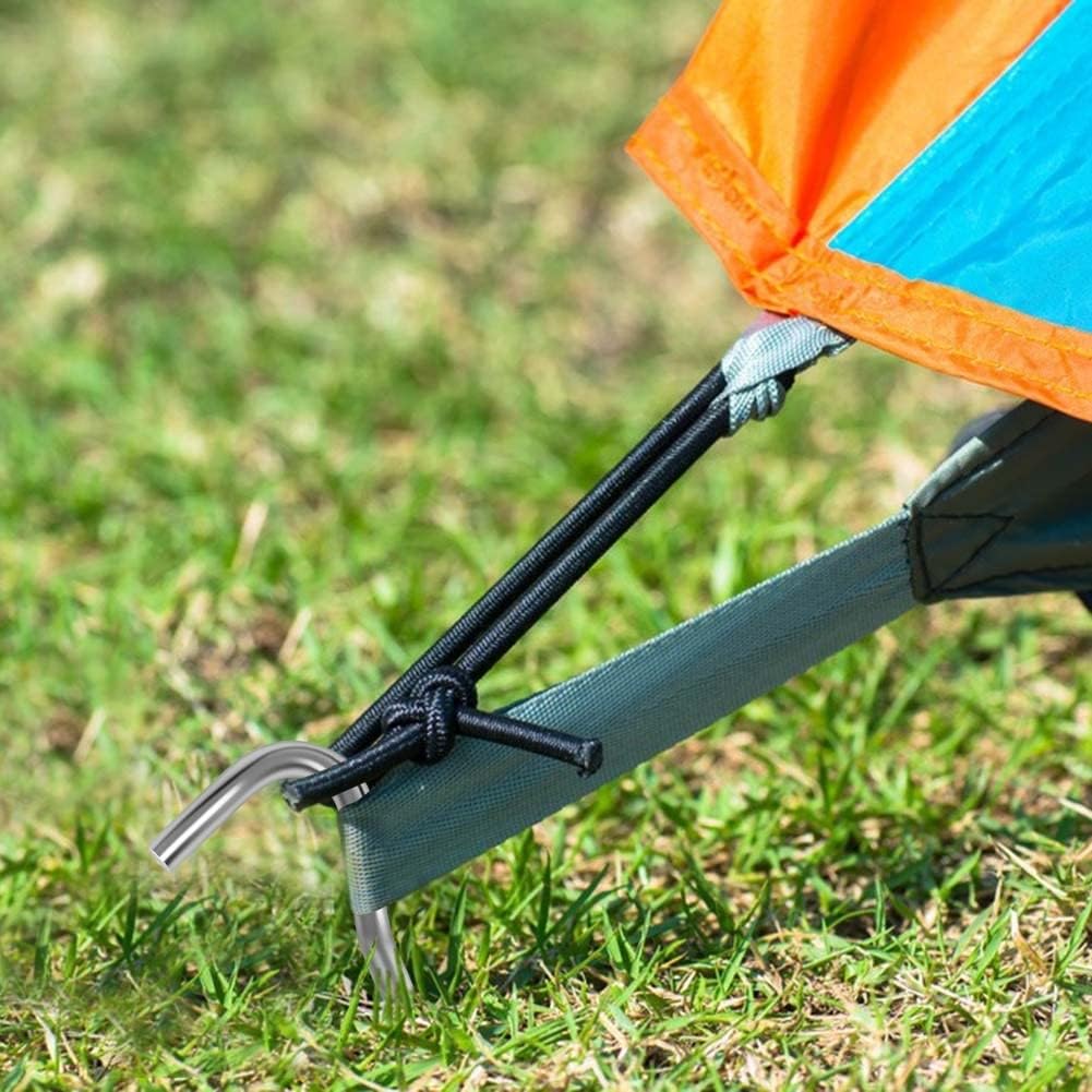 20 sztuk aluminiowych śledzi namiotowych, 18 cm długości, haczyki namiotowe do kempingu i prac ogrodniczych, 0,6 cm średnicy, akcesoria namiotowe Śledzie kotwy namiot