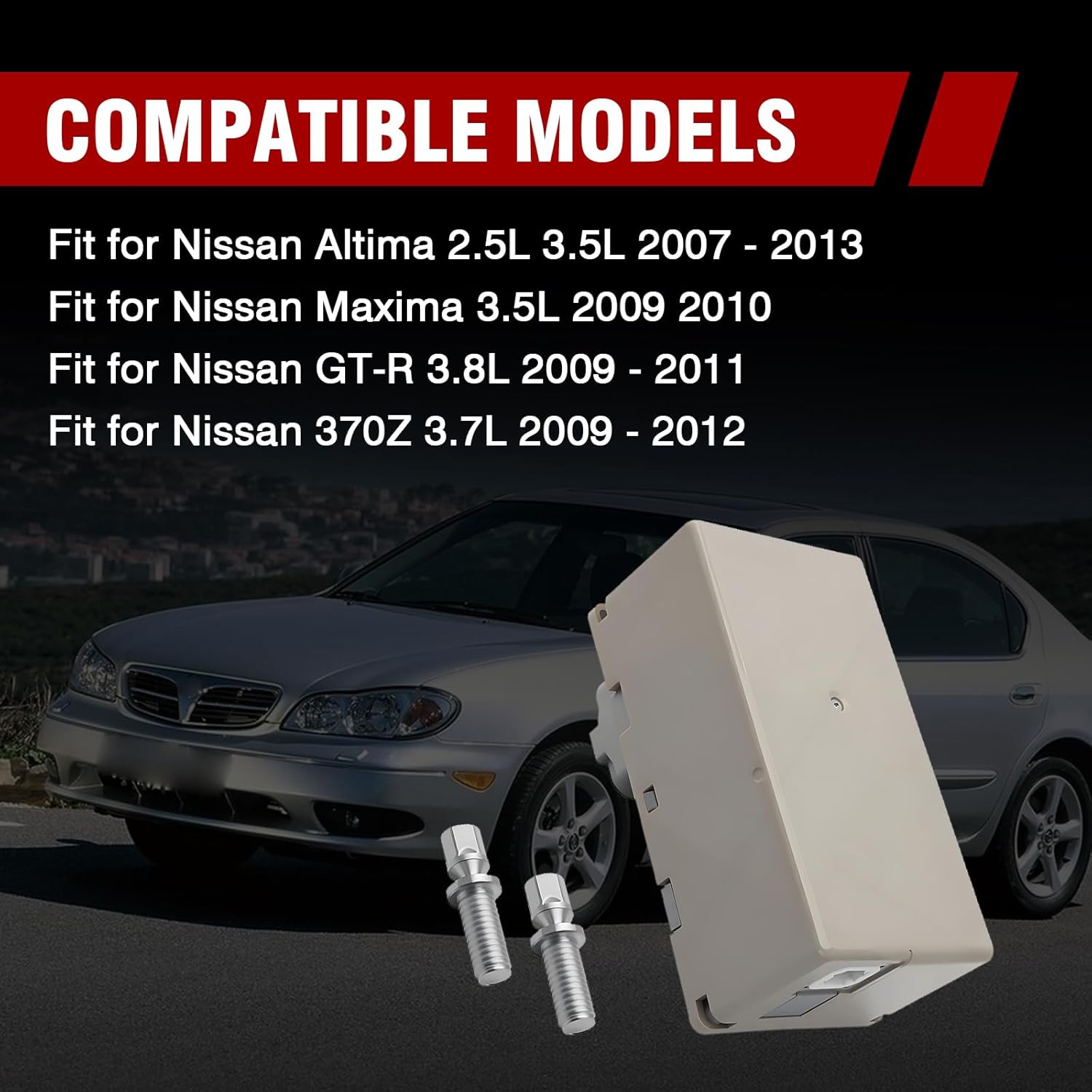 48708-9N00A Ignition Switch Electronic Steering Lock Compatible with Nissan Altima 2007-2013,GTR 2009-2011,Maxima 2009-2010,370Z 2010-2012 Replaces 48700-9N00B D8700-JF00D 487009N00B