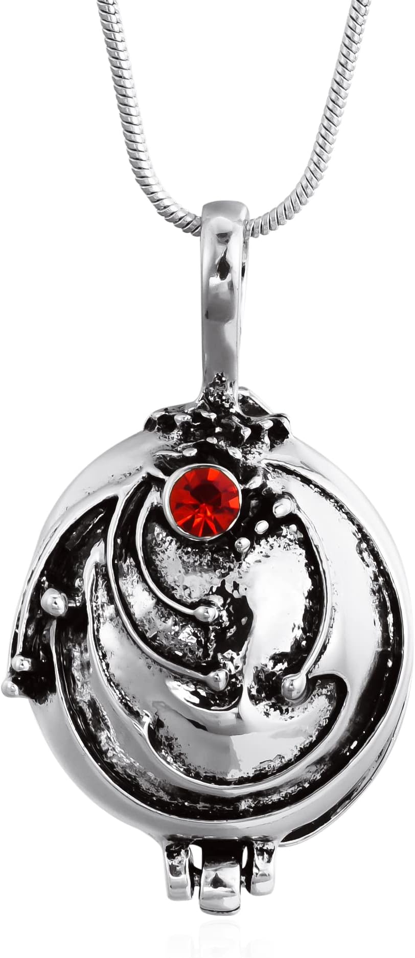 SphersNecklace Pendant Silver Plated Vampire Locket Diaries Necklace Girl Women Gift Crystal Pendant Halloween Jewelry