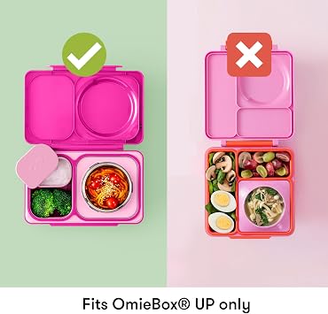 Omie OmieBox UP Leakproof Dip Containers, 2 Pack, Pink/Magenta