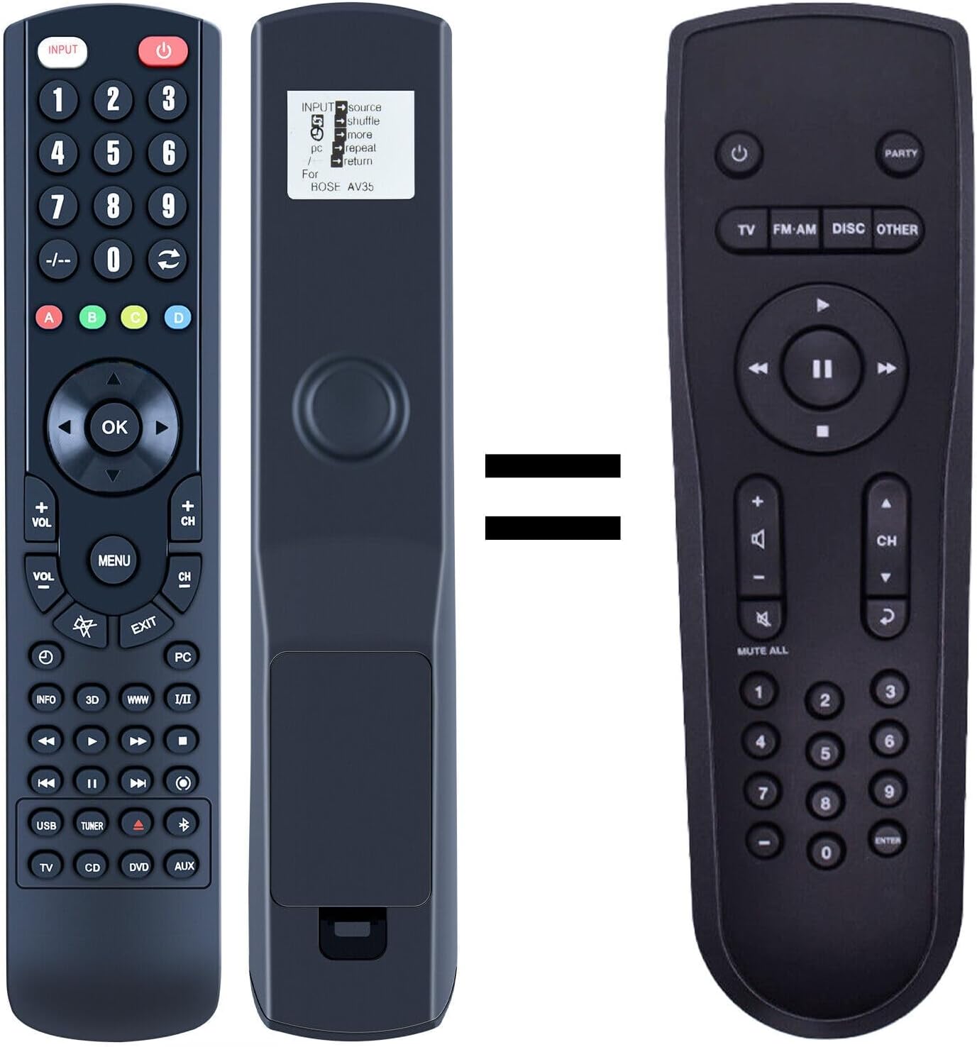 RC-35S2 RC35S2-27 RC35S2-40 Replacement Remote Control fit for Bose AV35 Lifestyle V35 V25 535 525 235 135 403155S