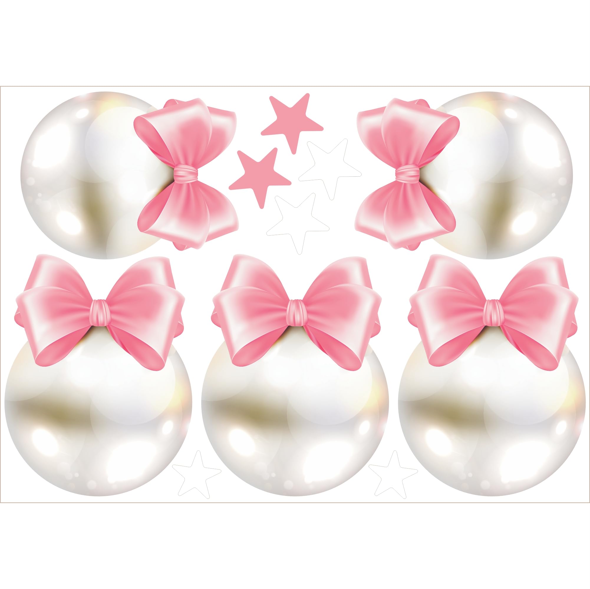 Autocollant en vinyle PVC pour fenêtre Décoration de Noël Utilisation en extérieur One Size Pearl and Pink