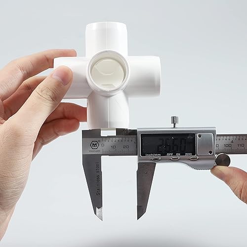 Miniatura 10 de TOMEEX Acoplamiento de codo de PVC de 90 grados de 2 vías de 34 pulgadas, accesorios de esquina de PVC para muebles de construcción DIY SCH40 4