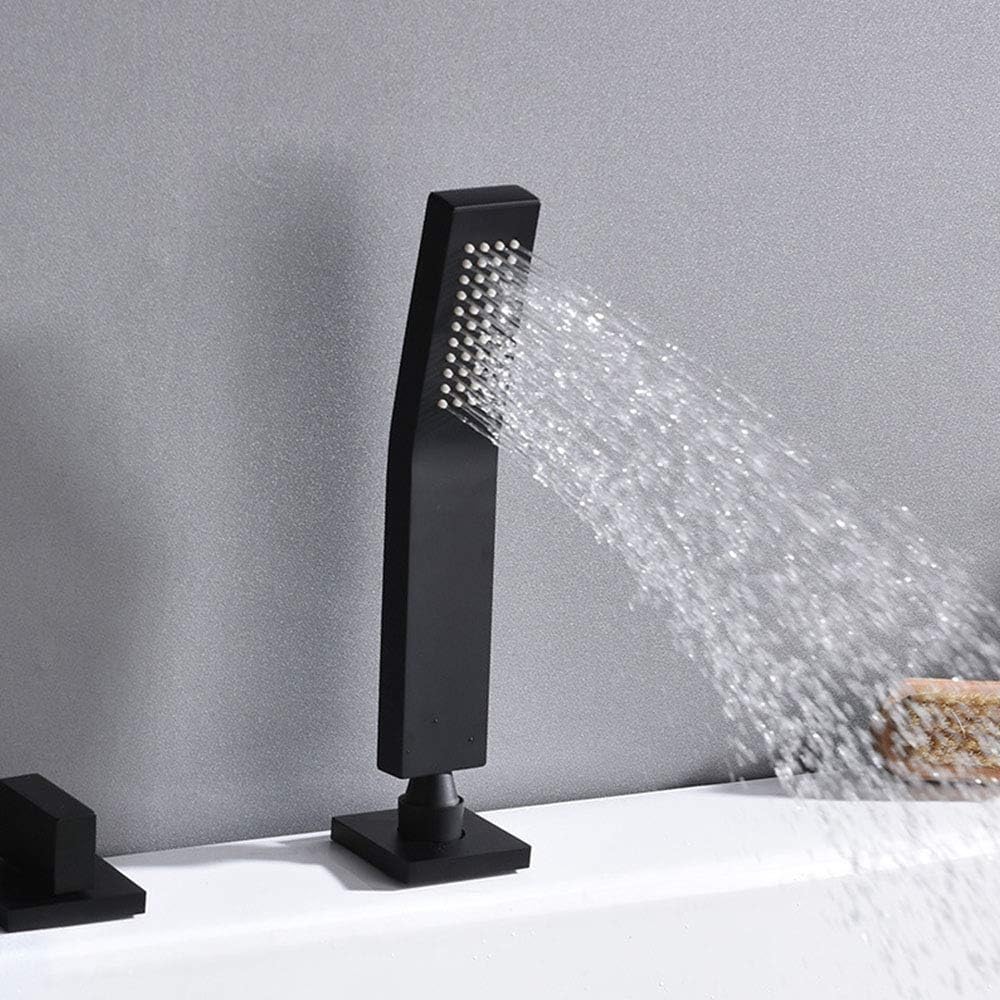 Thtub Faucet,Bathtub Widespread Tub Sink Mixer Taps Chrome Brass Bathroom Bath Shower with Handshower