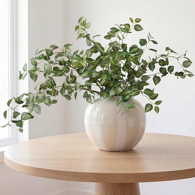Giegxin 6 Pcs 31.5 Inch Artificial Eucalyptus Greenery Stems Faux Leaves...