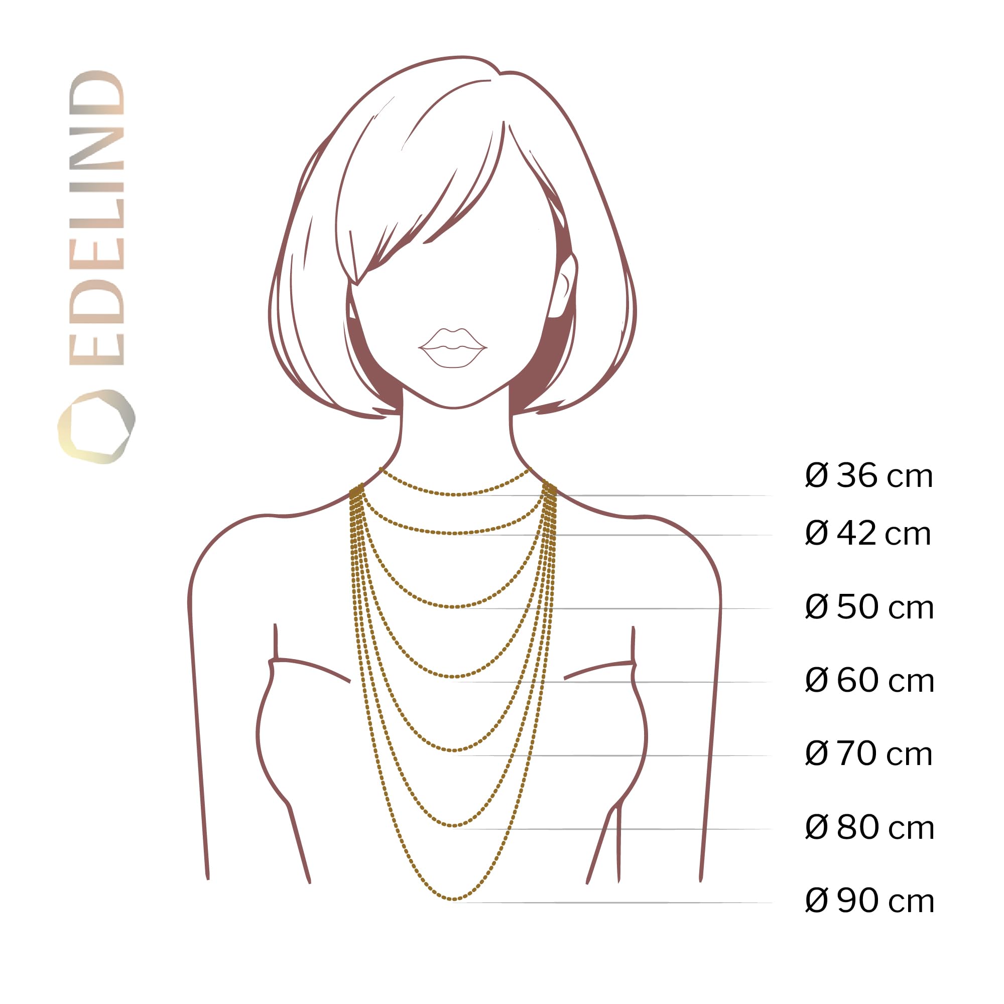 EDELIND Goldkette Damen 585 333 Echtgold - Singapurkette 1 mm Gelbgold auch 375, 750 - mit Geschenkbox