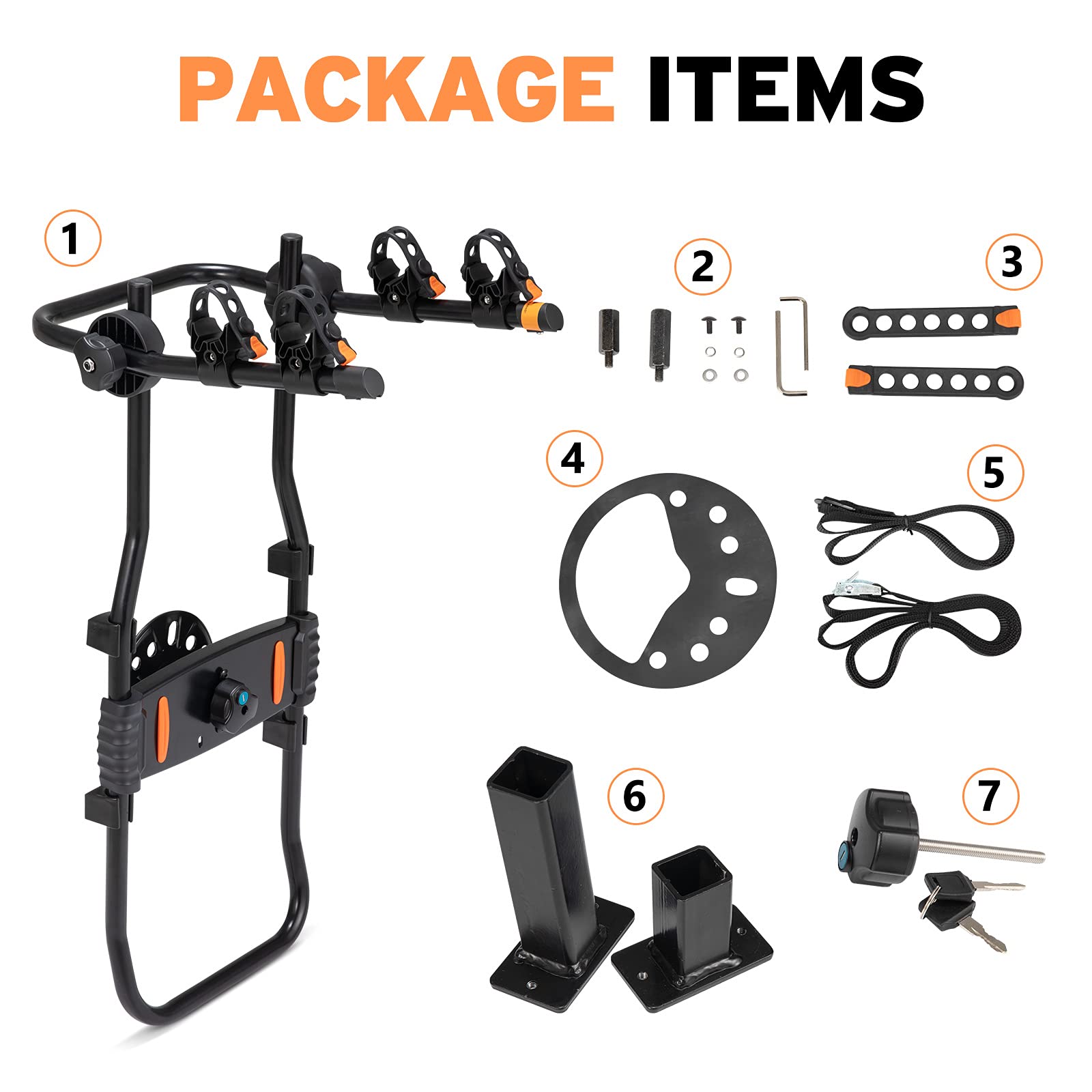 Buy Kanruis 2Bike Spare Tire Rack Bicycle Carrier Adjustable Bolton