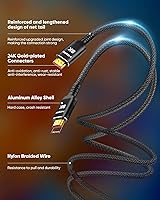 Vista 6 de Snowkids Cable de fibra óptica HDMI 8K 2.1 de 50 pies de largo, cables HDMI de alta velocidad de 48Gbps unidireccionales, cable compatible con 4K