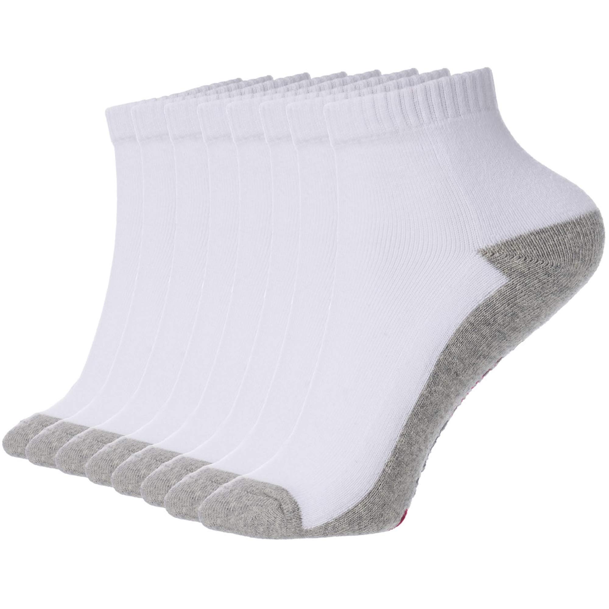 alpine swiss Calcetines tobilleros de algodón para hombre, paquete de 8, calcetines acolchados de rendimiento atlético, talla de zapato 6-12
