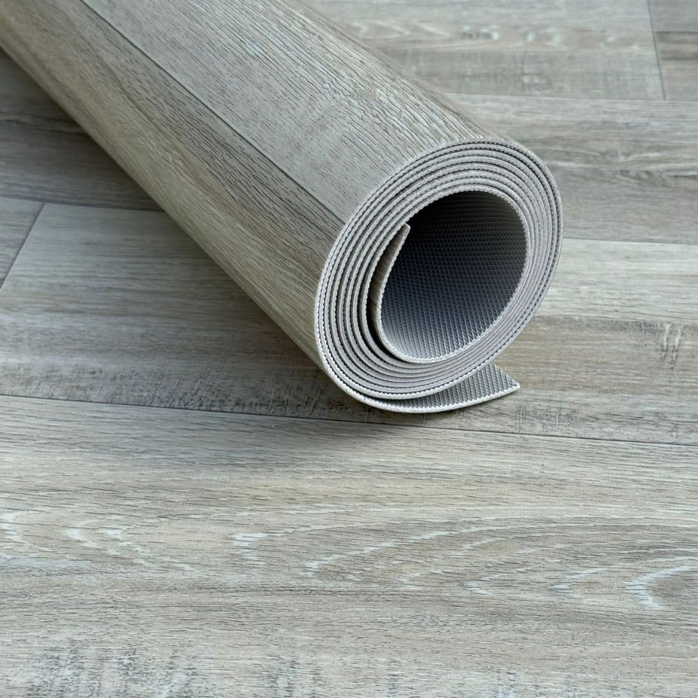 Shield Autocare Vinyl Flooring Roll – 2mm Thick PVC Lino Floor, Durable Water Resistant Commercial Matting, Easy to Cut – Ideal for Campervan, Caravan, Motorhome Floors (Champagne Wood, 1m x 2m)