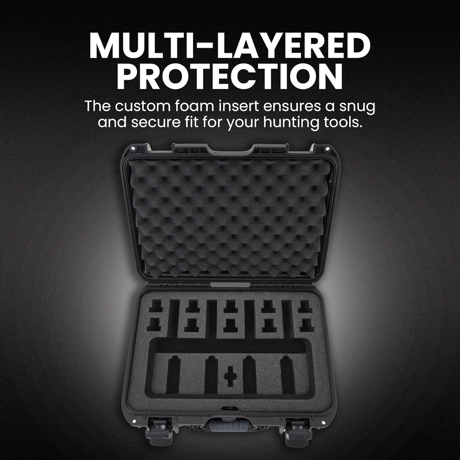 Nanuk 925 - Funda para Pistola Profesional, Impermeable, Aprobado Militar, con Inserto de Espuma Personalizado para 4UP - 925-4UP1, S, Negro