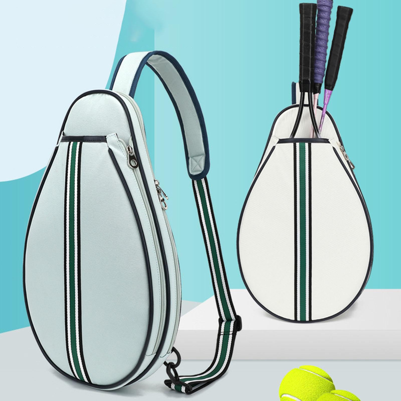 Borsa Tennis Leggera Borsa Badminton Borsa Squash Borsa Racchette Crossbody in Tessuto Oxford Resistente all’Usura Adatta a Viaggiatori Appassionati a