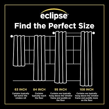 Eclipse Duke Linen Absolute Zero Blackout Curtain, 50x95, Charcoal