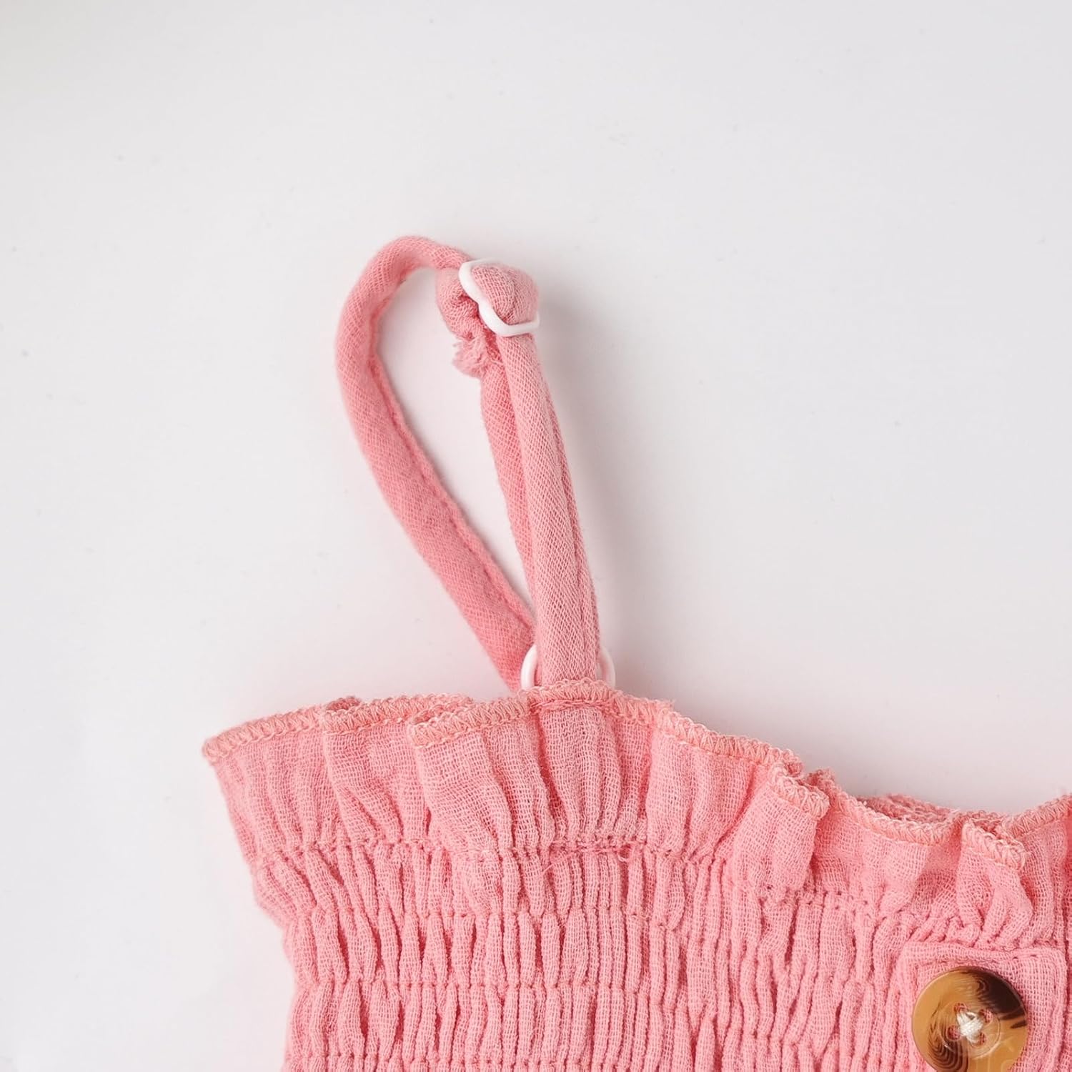 Toddler Baby Girl Clothes Summer Outfits Cute Bow Button Ruffle Camisole Pants Set 9-36 Months - Image 5