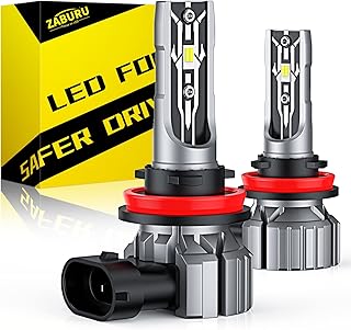 H11 LED Headlight Bulbs, 350% Super Bright H11/H16/H8/H9 LED Headlights High and Low Beam Fog Light for Cars & Trucks, 12000LM H11 LED Bulb 6500K Wireless Plug n Play Safer Driving, 2-pack