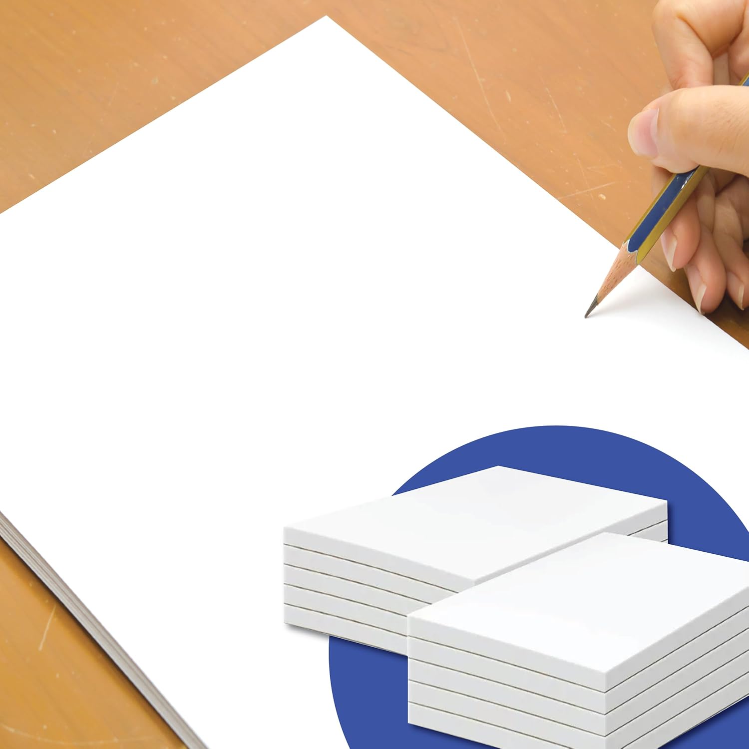 White Plain Note Pads - Memo Pads - Scratch Pads - Blank Writing Pads - 10 Pads 50 sheets in each pad (8.5" x 11")