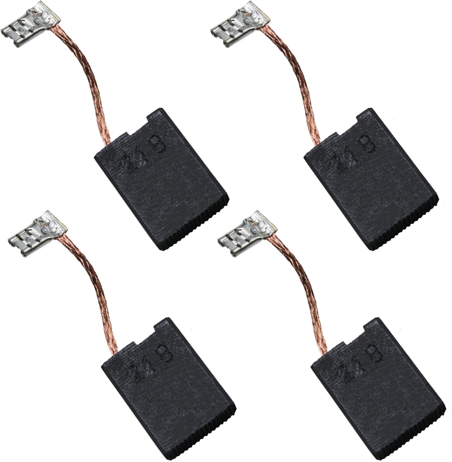 Carbon Brush Set 197128-4 CB-218 Fits for Makita Demolition Hammer HM1802 H1812 and Makita Angle Grinder GA9060 GA7060（4 Pcs)