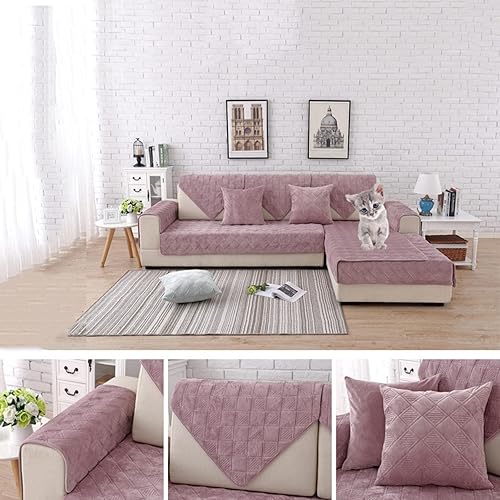 Miniatura 2 de Funda de sofá esquinero en forma de L, funda de sofá de terciopelo, funda de sofá antideslizante, funda de sofá seccional de 1234 plazas, protector