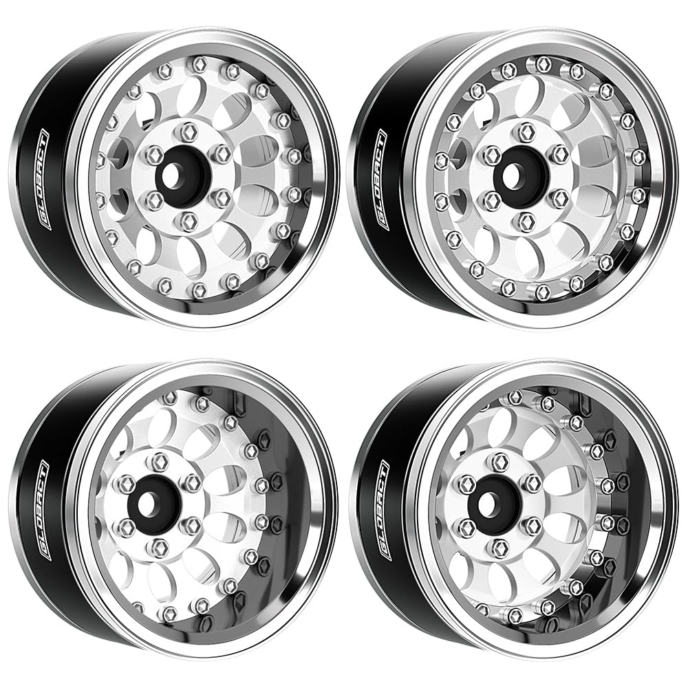 4Pcs 1.9" Beadlock Wheels With -11.5mm Offset For 1/10 RC Crawlers – Gold Upgrade For TRX4, Axial SCX10 & More
