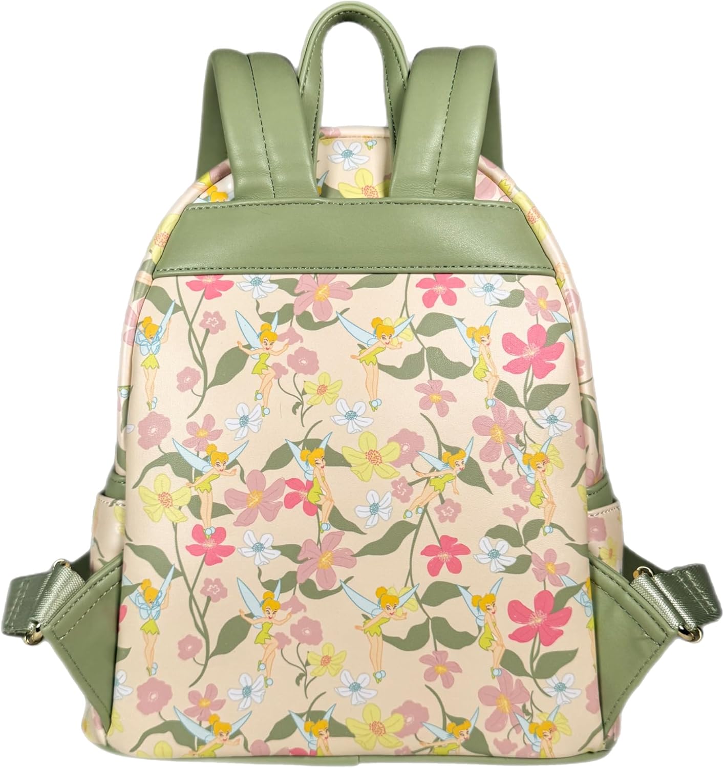 Loungefly Disney Peter Pan Tinkerbell Floral Womens Double Strap Shoulder Bag Purse - Image 3