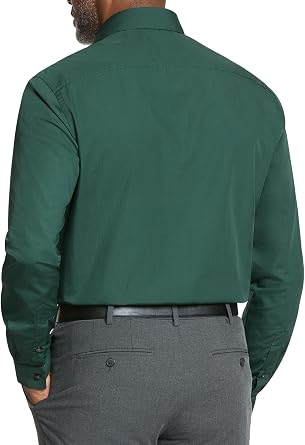 Van Heusen Mens Dress Shirt Regular Fit Poplin Solid