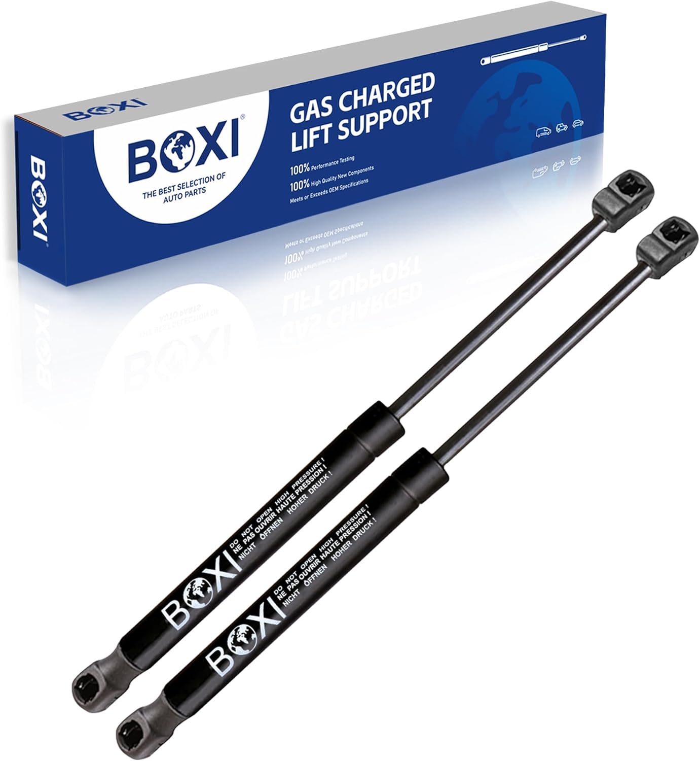 BOXI Qty (2) Hatchback Liftgate Lift Supports Gas Shocks Springs Struts Fits 2012 2013 2014 2015 2016 2017 for Kia Rio Base/EX/LX/SX Hatchback | Replaces PM3644 817701W200