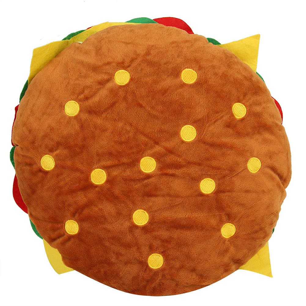 Soft Hamburger Pillow, Hamburger Throw Pillow, PP Cotton for Home Decor Sofa