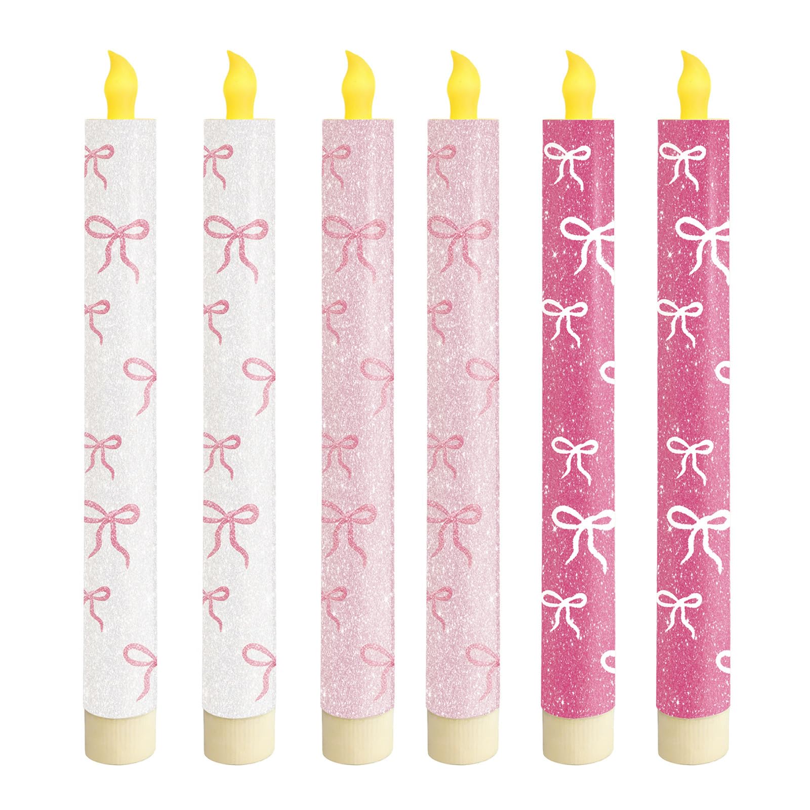 Shntig 6PCS Electronic Smokeless Flameless Features Timer Remote Control for Household Decoration Parties Heart