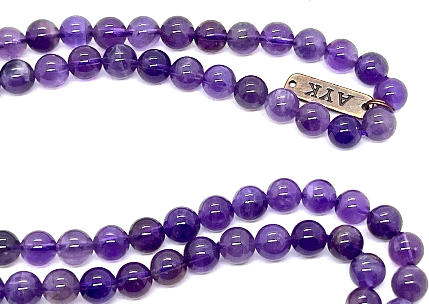 Amethyst Mala Necklace – 108 Beads, Pisces Birthstone, 8mm - Image 5