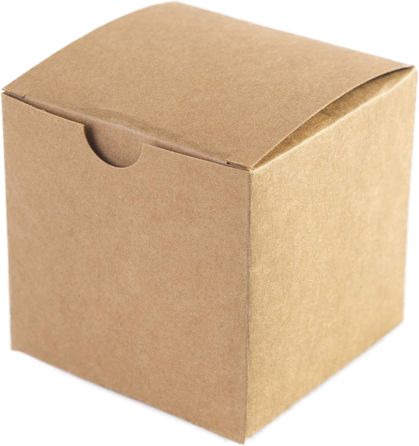 [100pcs]Kraft Favor Boxes3x3x3 inches,Brown Paper Gift Boxes with Lids for Gifts,Crafting,Cupcake Boxes (Brown,100)