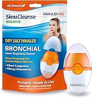 SinuCleanse Inhalo Bronchial Dry Salt Inhaler - Natural Relief for Asthma, Allergies, Bronchitis & Congestion, Portable Drug-Free Therapy
