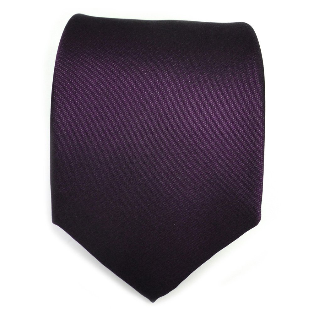 Image secondaire de Cravate en Soie Unicolore Violet Foncé TigerTie