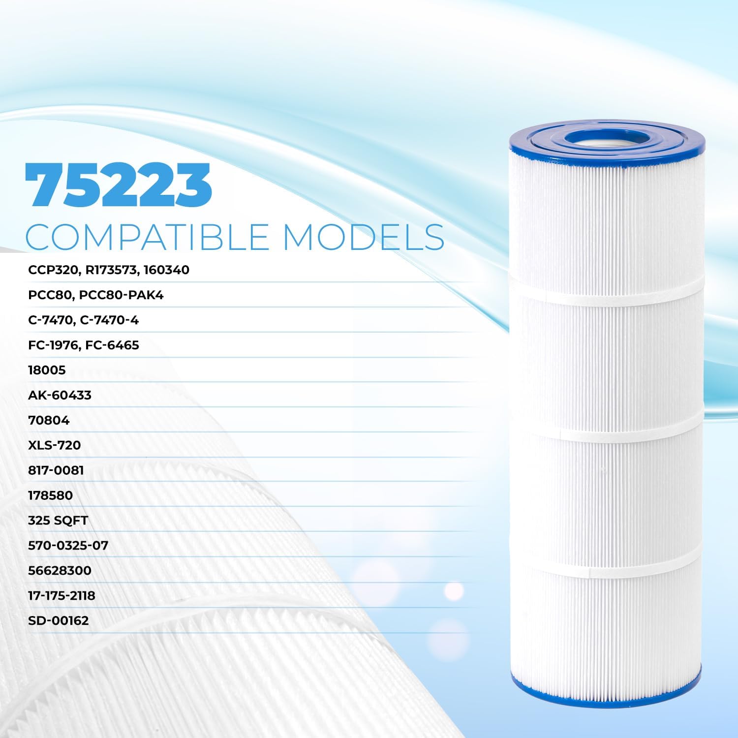 XtremepowerUS 4-Pack Replacement Swimming Pool Cartridge Filter for PLFPCC80, CCP320, PCC80, C-7470, R173573, FC-1976, 178580, 817-0081 (80 sq. ft.)